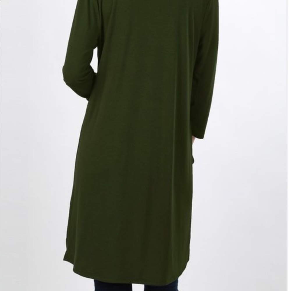 Navy basic cardigan with pockets - Picture 2 of 2